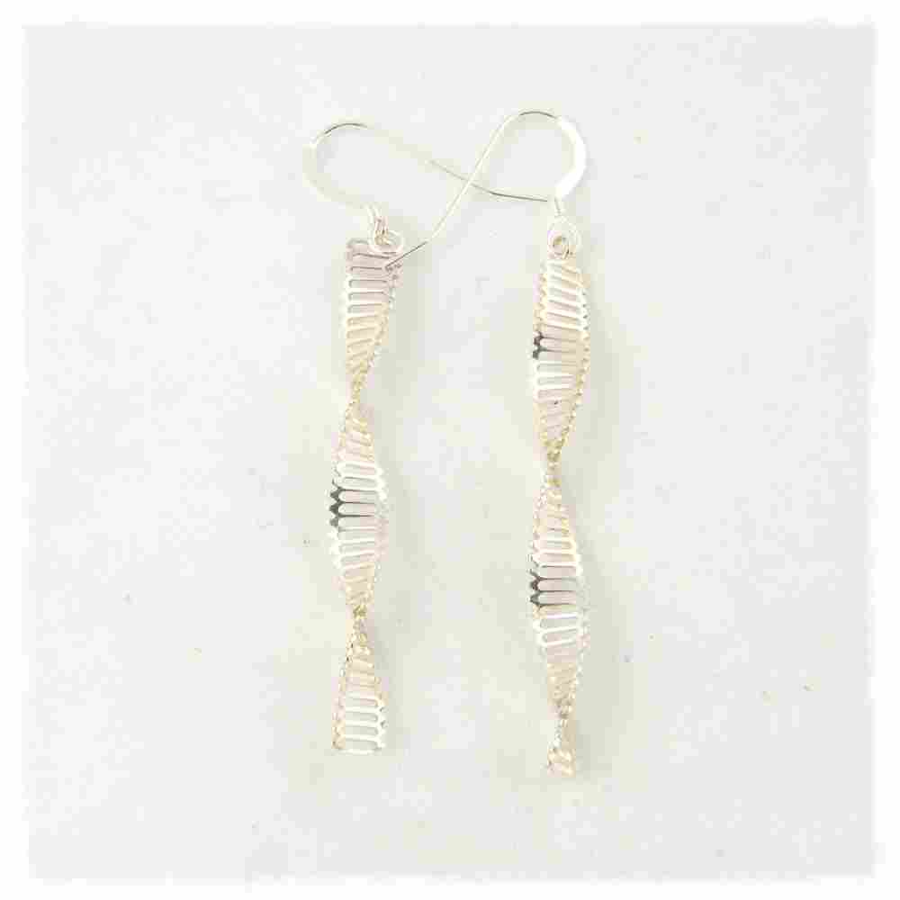 DNA style earrings